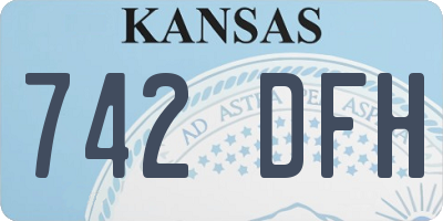 KS license plate 742DFH