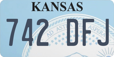 KS license plate 742DFJ