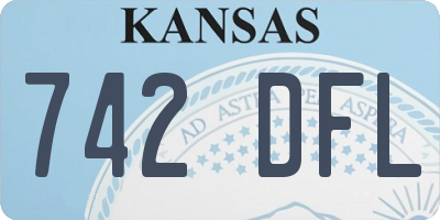 KS license plate 742DFL