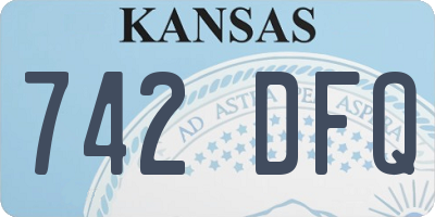 KS license plate 742DFQ