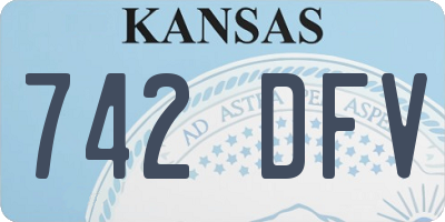 KS license plate 742DFV