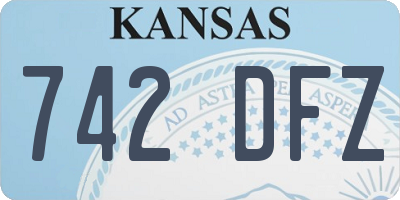 KS license plate 742DFZ
