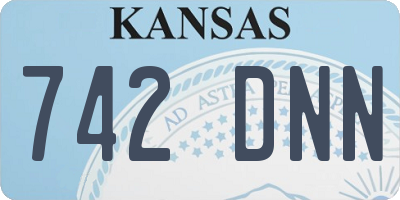 KS license plate 742DNN