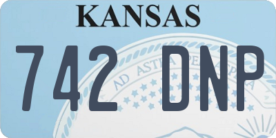 KS license plate 742DNP