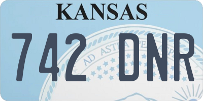 KS license plate 742DNR
