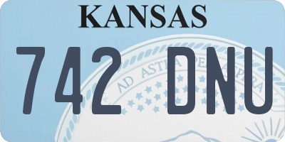 KS license plate 742DNU