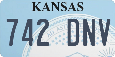 KS license plate 742DNV