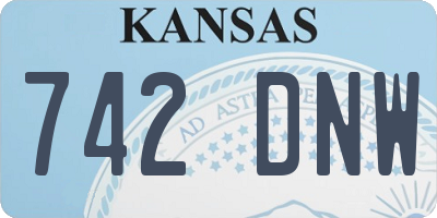 KS license plate 742DNW