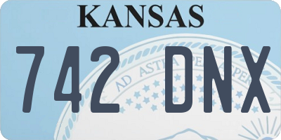 KS license plate 742DNX