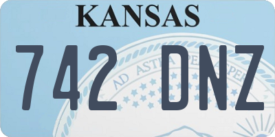 KS license plate 742DNZ