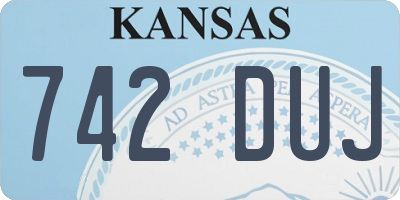 KS license plate 742DUJ