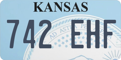 KS license plate 742EHF