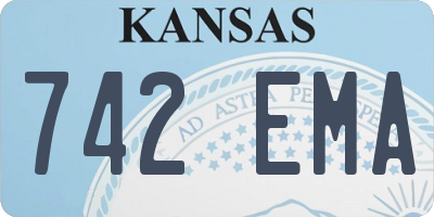 KS license plate 742EMA