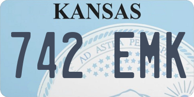 KS license plate 742EMK