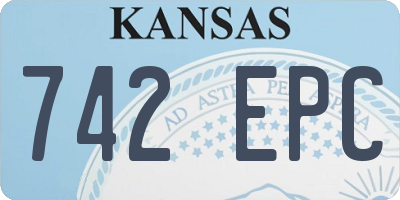 KS license plate 742EPC