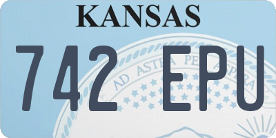 KS license plate 742EPU