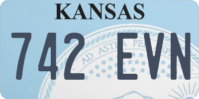 KS license plate 742EVN