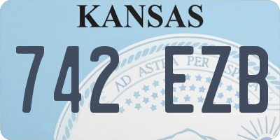 KS license plate 742EZB