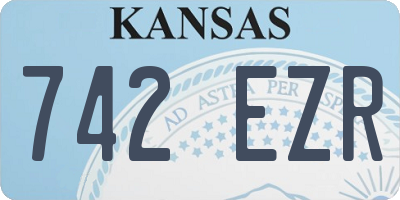 KS license plate 742EZR