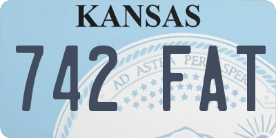 KS license plate 742FAT