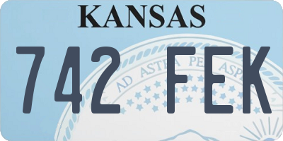 KS license plate 742FEK
