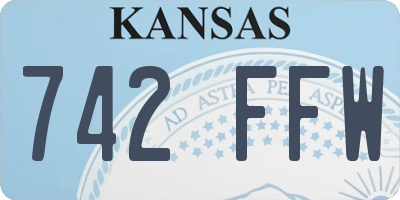 KS license plate 742FFW