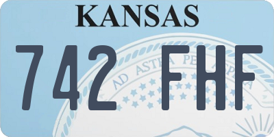 KS license plate 742FHF