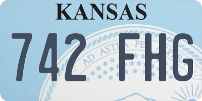 KS license plate 742FHG