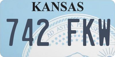 KS license plate 742FKW