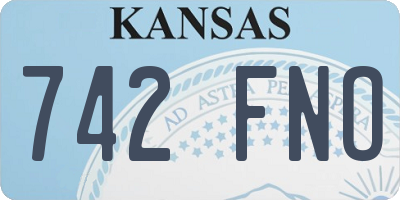 KS license plate 742FNO