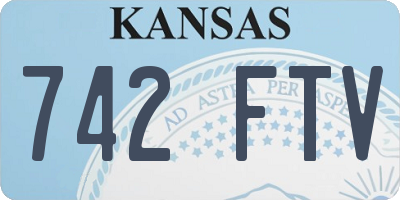 KS license plate 742FTV