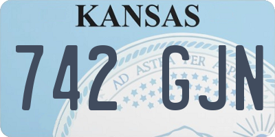 KS license plate 742GJN