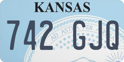 KS license plate 742GJQ