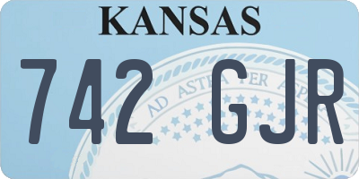 KS license plate 742GJR