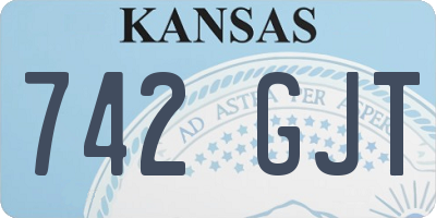KS license plate 742GJT