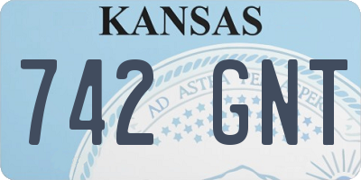 KS license plate 742GNT