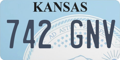 KS license plate 742GNV