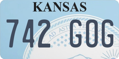 KS license plate 742GOG