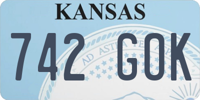 KS license plate 742GOK