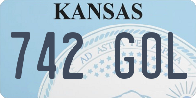 KS license plate 742GOL