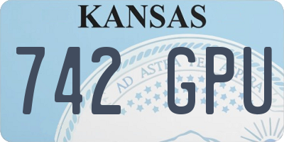 KS license plate 742GPU