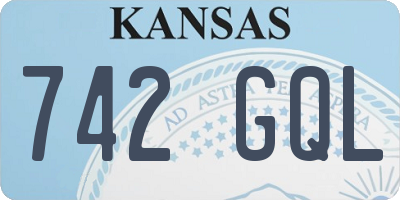 KS license plate 742GQL