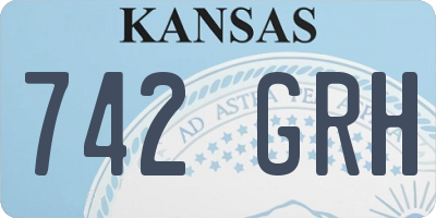 KS license plate 742GRH