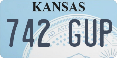 KS license plate 742GUP
