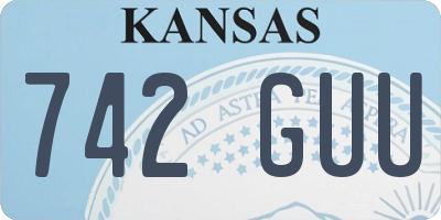 KS license plate 742GUU