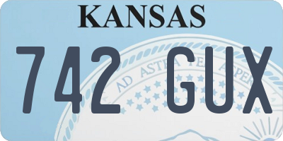 KS license plate 742GUX