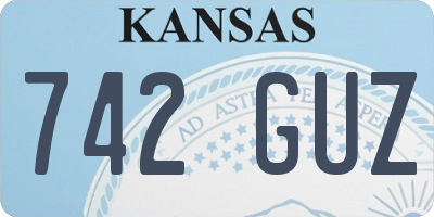 KS license plate 742GUZ