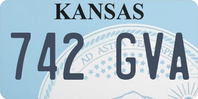 KS license plate 742GVA