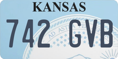 KS license plate 742GVB