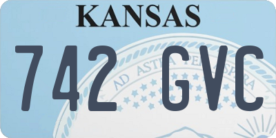 KS license plate 742GVC